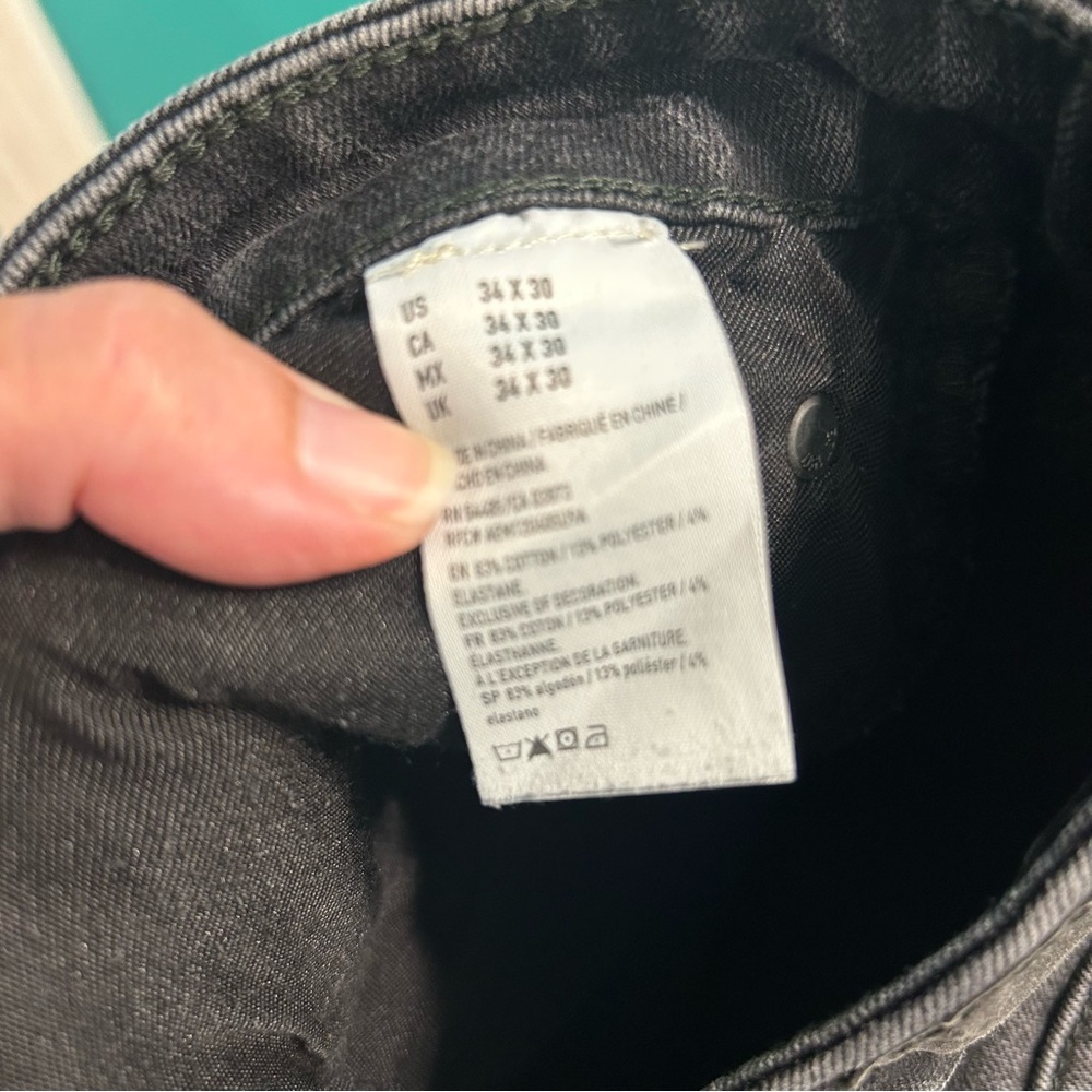 American Eagle Outfitters Extreme Flex 4 black denim slim ultimate comfort 34 - Picture 11 of 11